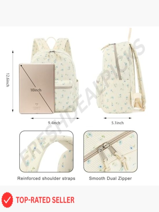 Corduroy Mini Backpack Purse Fashion Small Backpack Casual Daypack School Travel main image 4